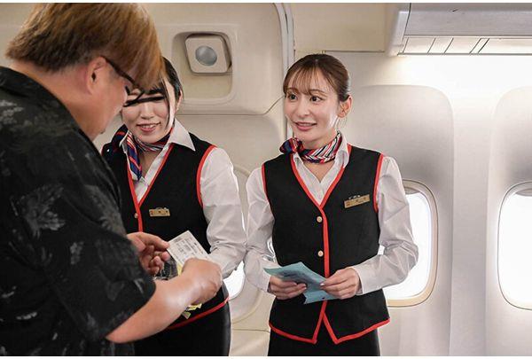 DANDYA-031 The Slender Flight Attendant Everyone Dreams Of Is Actually A Fat Guy Lover! She Had Her Sperm Squeezed Out On The Plane, Was Invited To A Hotel, And Was Repeatedly Asked To Have Sex With Him, With Him Ejaculating Inside Her. Screenshot 15