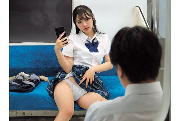 DVAJ-752 Fell Right Into The Trap When A High School Girl I Always See On The Last Train Pretended To Be Defenseless And Flashed Her Panties At Me. We Were Alone On The Train And Made Lewd Sounds As We Went Wild Until We Reached The Last Station. - Hanamori Natsuho Screenshot 7
