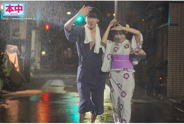 HMN-883 On The Night Of The Fireworks Festival, A Sudden Downpour Throws Everything Into Chaos. I Took Shelter In A Love Hotel Room With My Childhood Friend And Classmate, And We Ended Up Having Unprotected Sex. (Rin Suzunoya) Screenshot 6