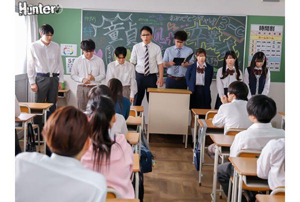 HUNTC-435 This School Has A Traditional Event! It's A Virgin Graduation Ceremony! Students Cannot Continue On To Higher Education Or Get A Job Without Having Had Sex! What's More, As Part Of Sex Education, Teachers Even Teach Sex To Those Who Have Had Experience!? When The Graduation Ceremony Finally Begins, The Classroom Erupts In A Frenzy As Boys And Girls Intertwine! With Sweat And Semen Flying Everywhere, The Students... Screenshot 8