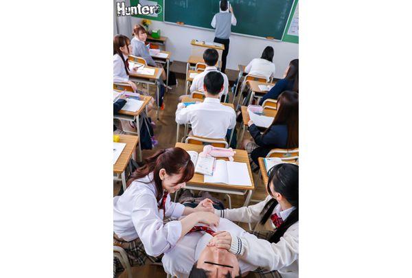 HUNTC-642 "Let's Have A Competition To See Who Can Get The Naughtiest During Class!" These Super-horny, Devilish Slutty Girls Can Do Whatever They Want In Class With Their Laid-back Old Teacher! "No One Will Find Out No Matter What We Do!" They Say, As They Hold A Naughty Chicken Race During Class With Lunch On The Line! Screenshot 11
